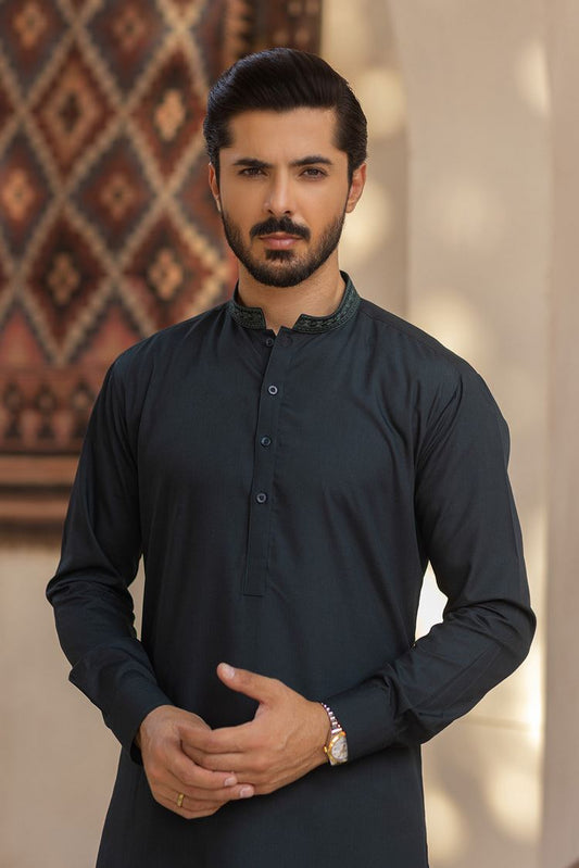 Picture of Dynasty - Embroidered Wash & Wear Shalwar Kameez - Available at Raja Sahib