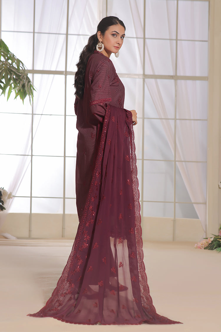 Picture of Safwa - Aura 3 Piece Masuri Premium Embroidered Collection - SUC-07 - Available at Raja Sahib