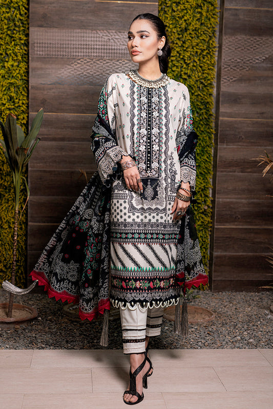 Picture of 3-PC Unstitched Digital Printed Lawn Suit - Available at Raja Sahib