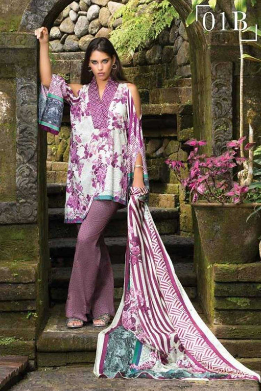 Picture of Mahgul - Design No 01B Luxury Lawn Collection - Available at Raja Sahib