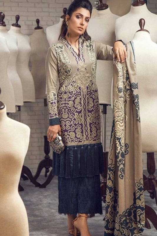 Picture of Al Karam - MS 18 19 Purple Mid Summer Collection - Available at Raja Sahib