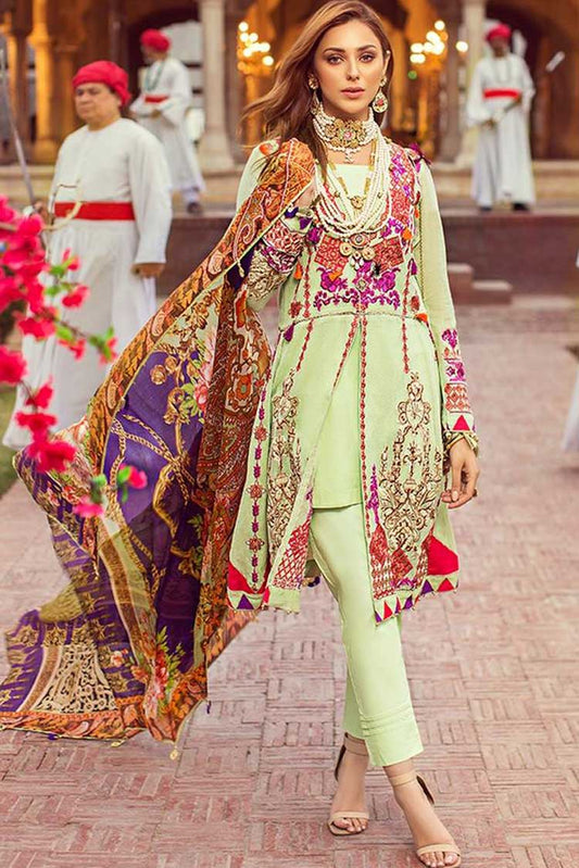 Picture of Ittehad - 12-Jaan E Jahan Daastan Luxury Lawn Collection - Available at Raja Sahib