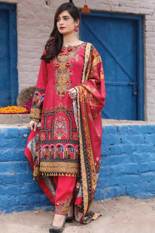 Picture of Anamta - Aw-02 Majestic Queen Dans Le Imperial Embroidered Collection - Available at Raja Sahib