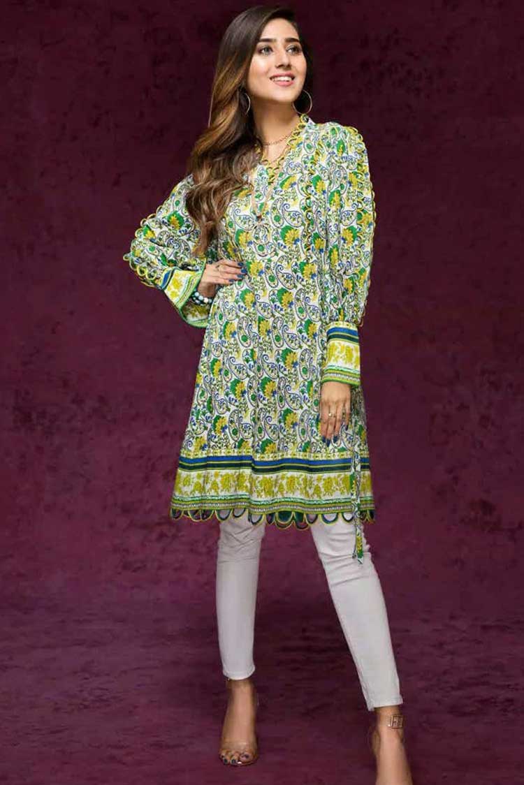 Picture of Gul Ahmed - 1 PC Printed Cotton Kurti SK 64 Gulistan Winter Collection - Available at Raja Sahib