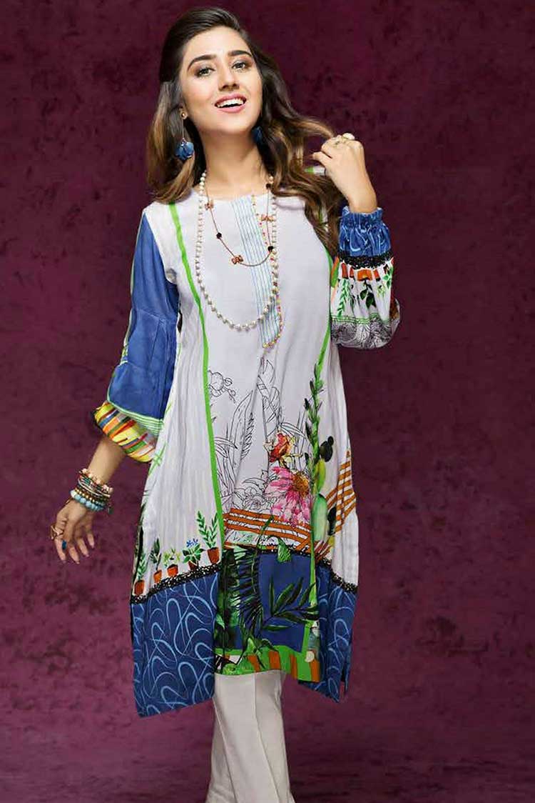 Picture of Gul Ahmed - 1 PC Printed Linen Kurti SV 17 Gulistan Winter Collection - Available at Raja Sahib