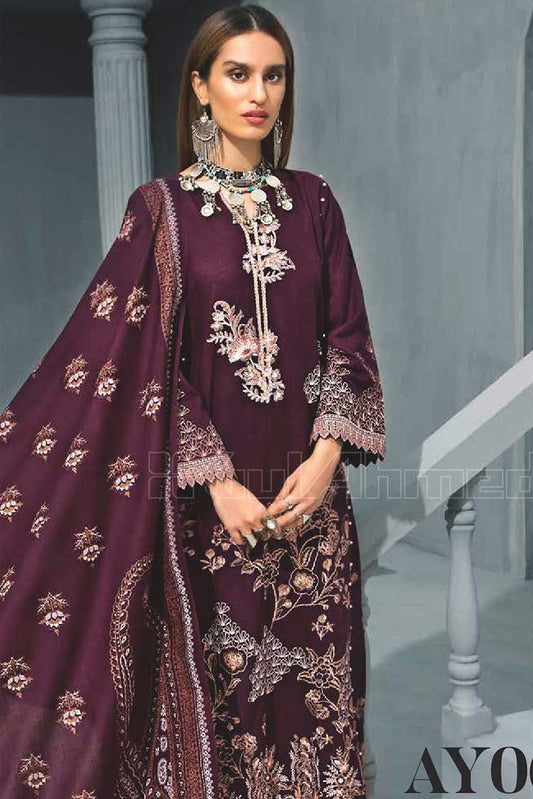 Picture of Gul Ahmed - AY06 CHASHM-E-SHAAHI Poshak e Chinar Embroidered Shawl Collection - Available at Raja Sahib