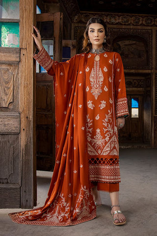 Vasal Embroidery Peach Leather Wool Collection-02