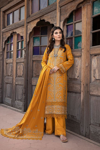 Vasal Embroidery Peach Leather Wool Collection-09