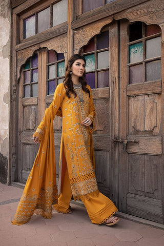 Humdum - Vasal Embroidery Peach Leather Wool Collection-09