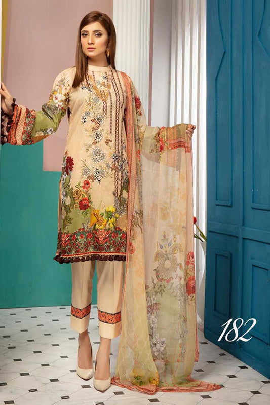 Picture of Shaista - Design 182 Mahrukh Embroidered Lawn Collection - Available at Raja Sahib