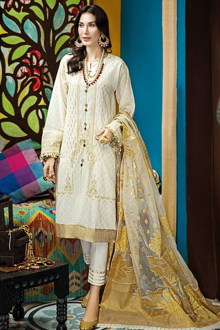 Picture of Gul Ahmed - 3PC EMBROIDERED SUIT FE 286 Festive Heritage Eid Luxury Collection Vol 2 - Available at Raja Sahib