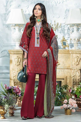 Gul Ahmed 3PC Printed Silk Suit DGS 98 Lamis Digital Satin Collection 2020
