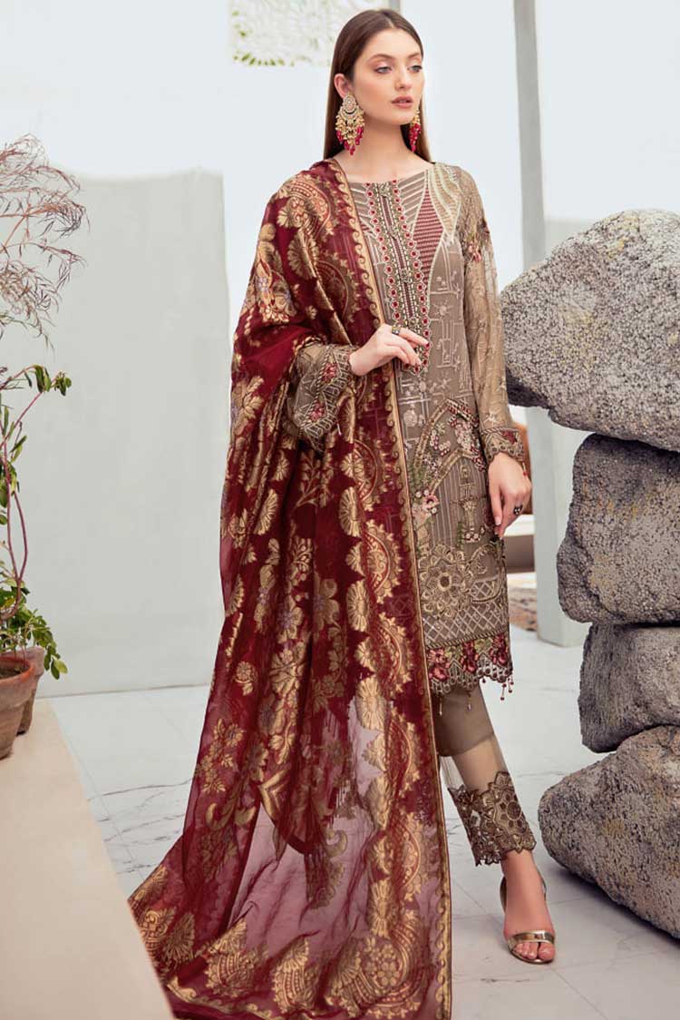 Picture of Ramsha - D 603 Fantasy Red Rangoon Embroidered Collection Vol 6 - Available at Raja Sahib