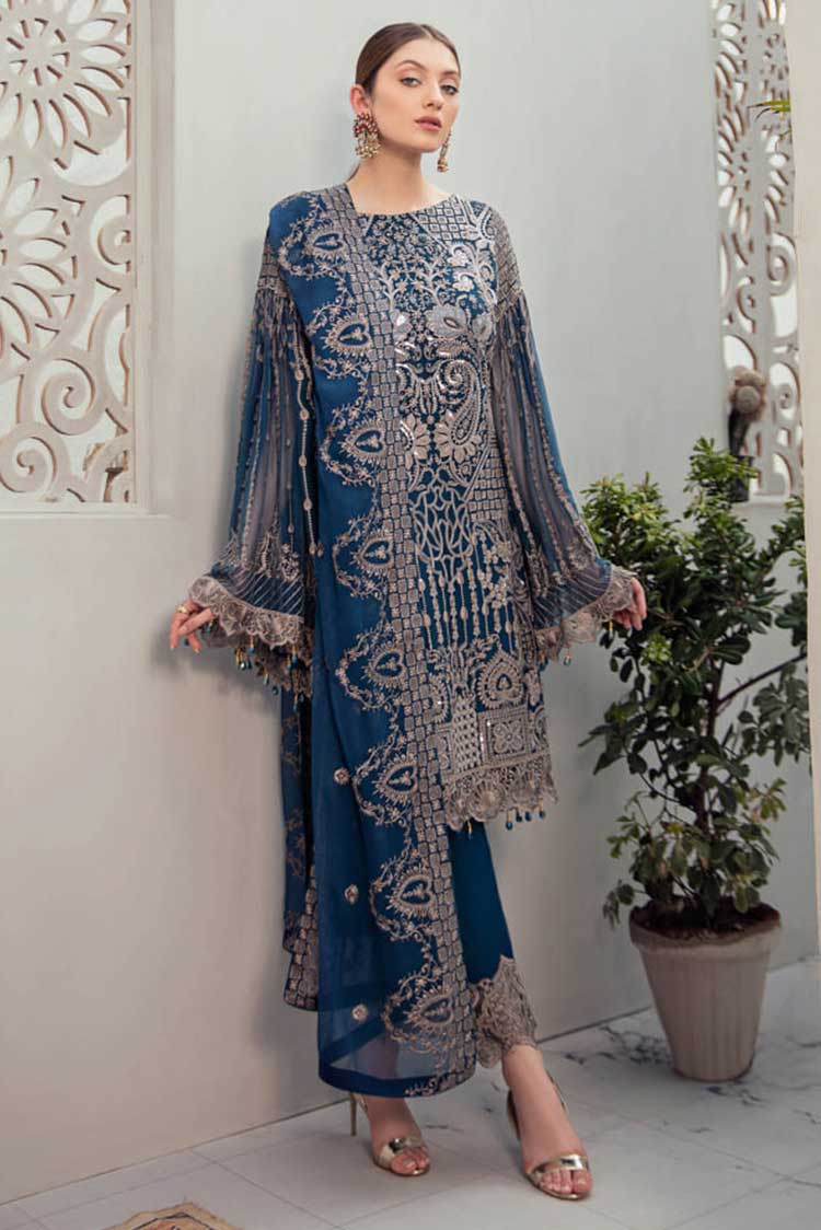 Picture of Ramsha - D 604 Cosmic Magic Rangoon Embroidered Collection Vol 6 - Available at Raja Sahib