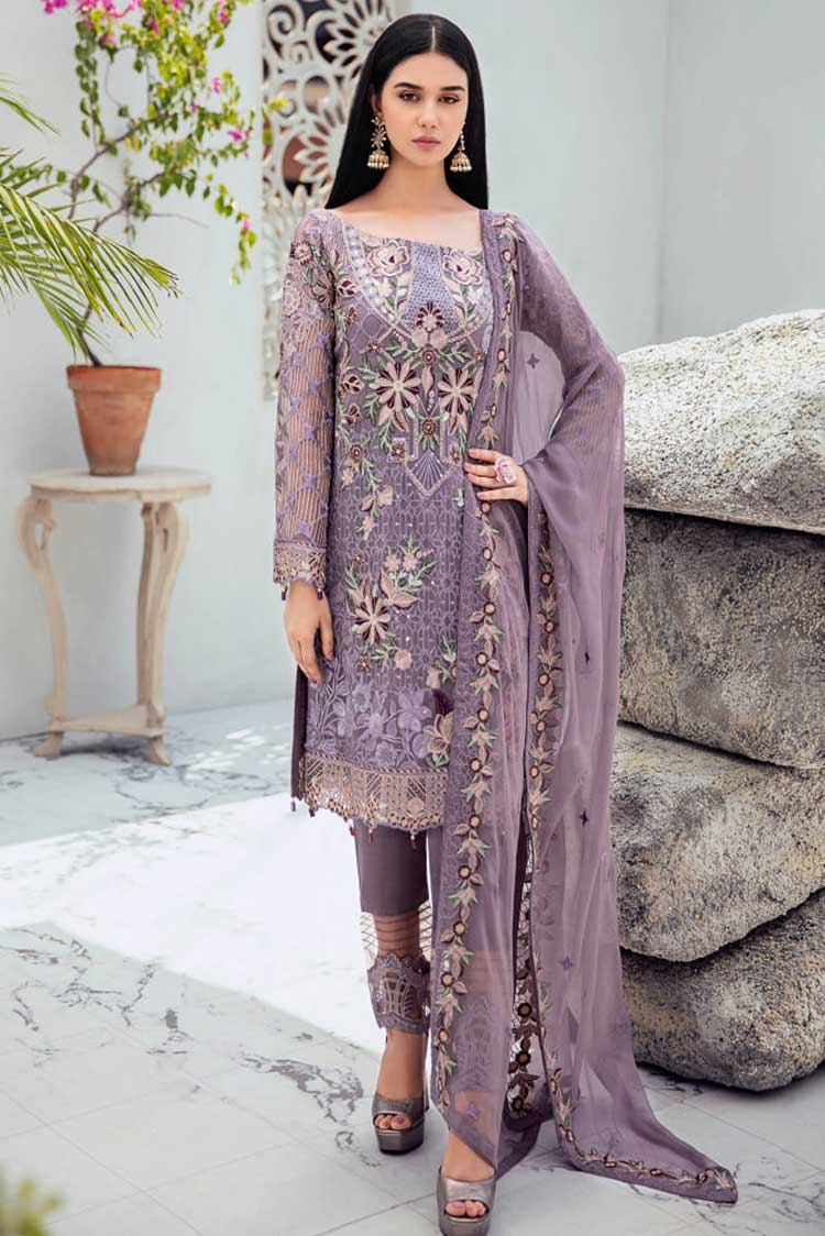 Picture of Ramsha - D 609 Orchid Petal Rangoon Embroidered Collection Vol 6 - Available at Raja Sahib