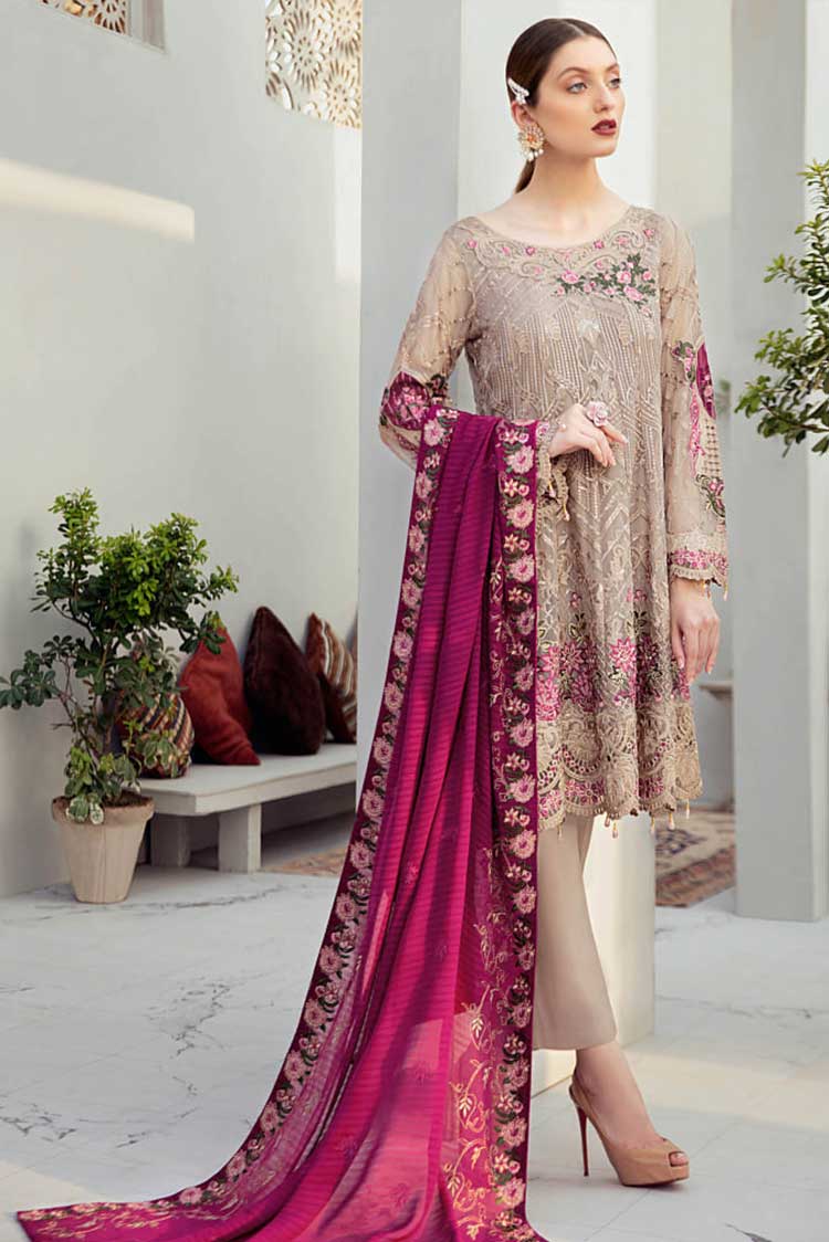 Picture of Ramsha - D 612 Love Latte Rangoon Embroidered Collection Vol 6 - Available at Raja Sahib