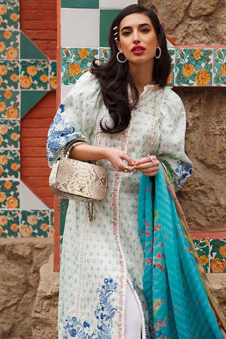 Picture of Farah Talib Aziz - 10 Azul Mila Spring Summer Lawn Collection Vol 1 - Available at Raja Sahib