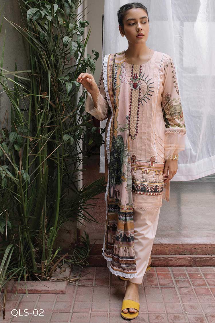 Picture of Qalamkar - QLS 02 Qline Lawn Collection - Available at Raja Sahib