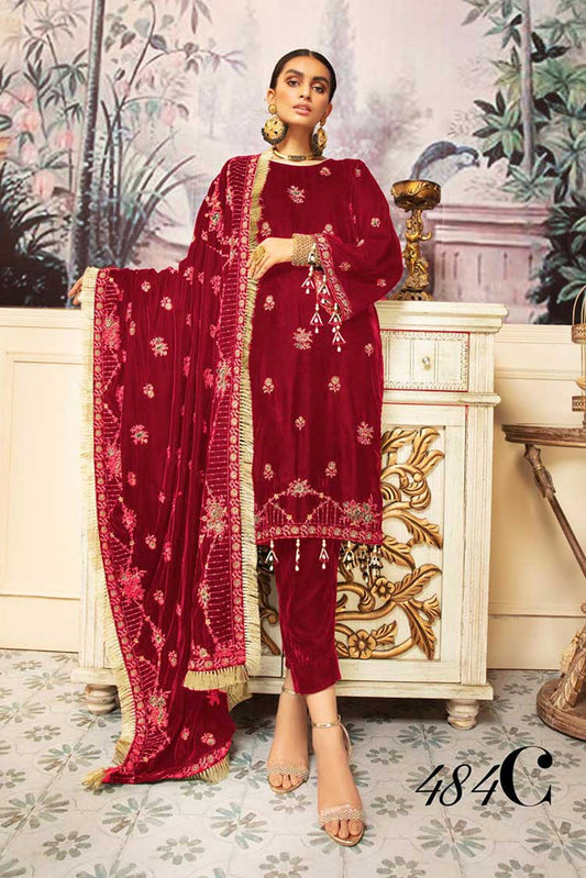 Picture of Shaista - Design 486C Luxury Embroidere Velvet Collection - Available at Raja Sahib