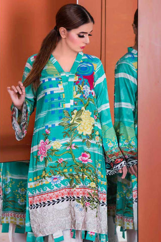 Picture of Riaz Arts - P 23 Plush Embroidered Slub Linen Kurti Collection - Available at Raja Sahib