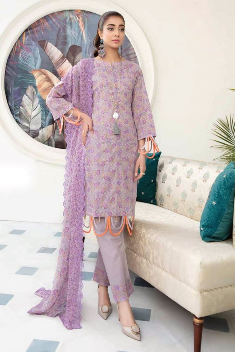 Picture of Shaista - 3 PC Faiza D-05 Embroidered Lawn Collection - Available at Raja Sahib