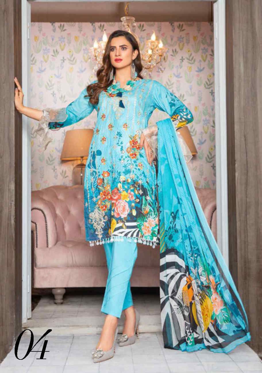 Picture of Riaz Arts - 3 PC Digital Embroidered Printed 4 Generation Lawn Collection - Available at Raja Sahib