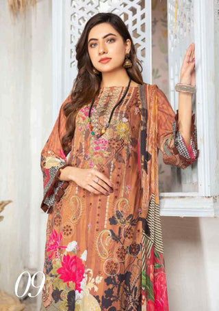Riaz Arts 3 PC Digital Embroidered Printed 9 Generation Lawn Collection 2021