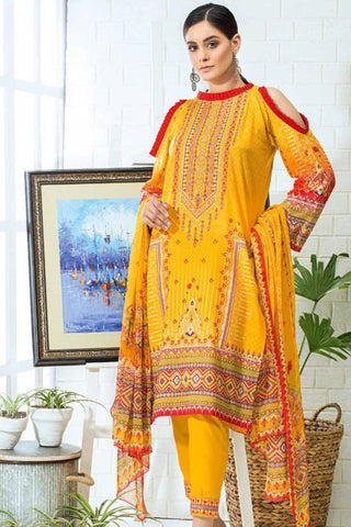 Five Star 3 PC Digital Embroidered D-9 Smarttle Lawn Collection 2021