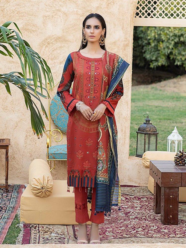 Picture of Salitex - 3 PC D-668B Rococo Embroidered Lawn Collection - Available at Raja Sahib