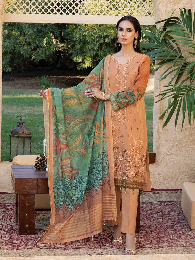 Picture of Salitex - 3 PC D-669A Rococo Embroidered Lawn Collection - Available at Raja Sahib