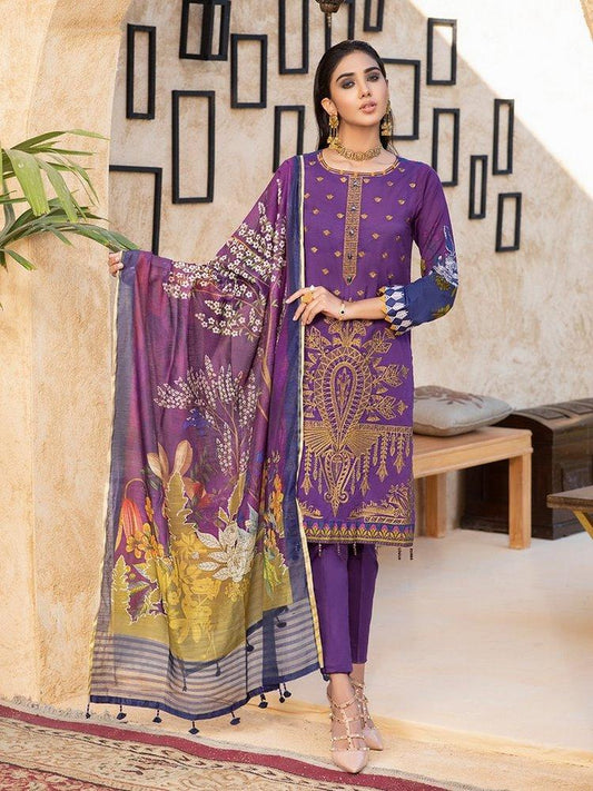 Picture of Salitex - 3 PC D-671A Rococo Embroidered Lawn Collection - Available at Raja Sahib