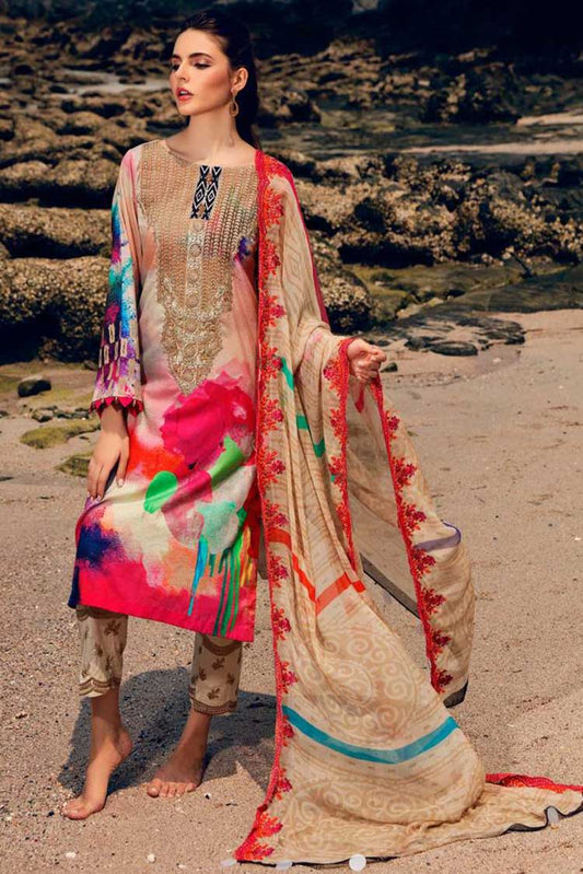 Picture of Charizma - COR 11 Orange Embroidered Lawn Collection Vol 2 Beyond Casuals - Available at Raja Sahib