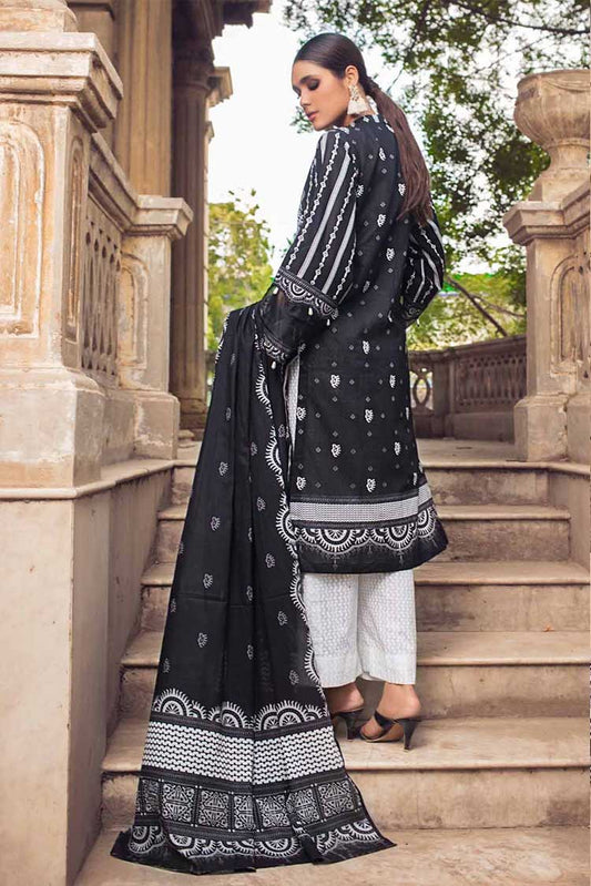 Picture of Gul Ahmed - 3PC Embroidered Lawn Suit B 12004 Black & White Lawn Collection - Available at Raja Sahib