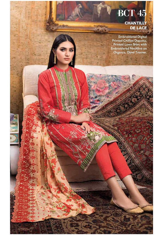 Picture of Gul Ahmed - 3 PC Chantilly De Lace BCT45 Premium Lawn Summer Collection - Available at Raja Sahib