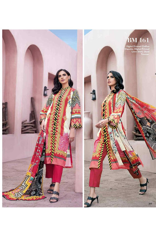 Picture of Gul Ahmed - 3 PC Printed Chiffon BM161 Premium Lawn Summer Collection - Available at Raja Sahib