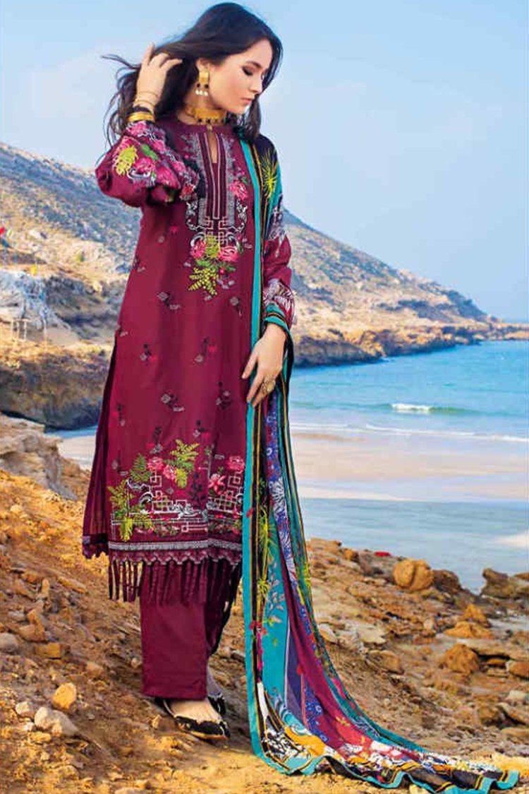 Picture of Gul Ahmed - 3 PC Embroidered Chiffon BM191 Premium Lawn Summer Collection - Available at Raja Sahib