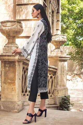 2PC Printed Lawn Shirt With Dyed Trouser BT 12005 Black & White Lawn Collection