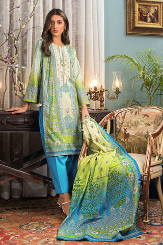 Picture of Gul Ahmed - 3 PC Gold Printed Lawn CL1262 Summer Basic Collection - Available at Raja Sahib