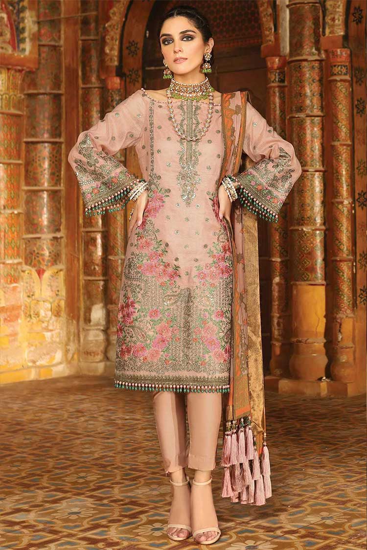 Picture of Al Karam - 3 PC Embroidered Suit FC17F Festive Collection - Available at Raja Sahib