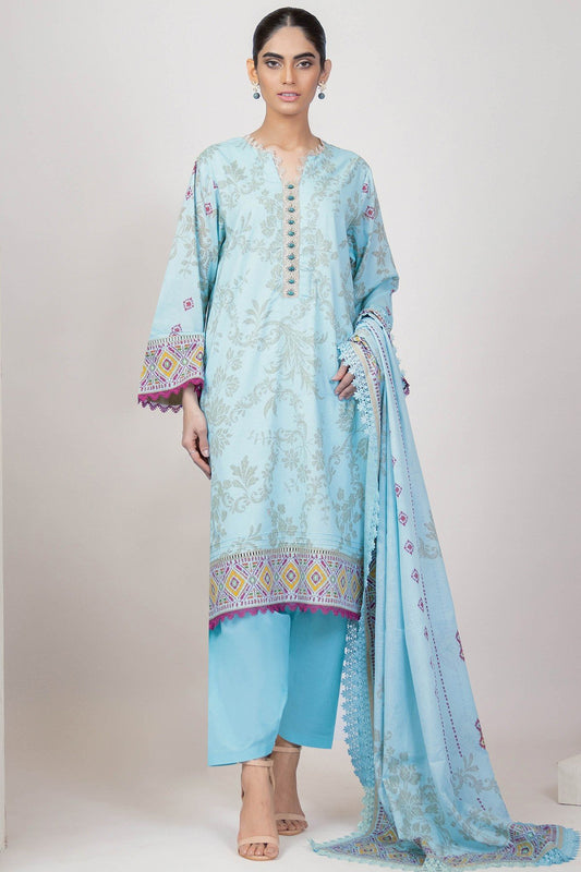 Picture of Al Karam - 3 PC  SS025A Spring Summer Lawn Collection - Available at Raja Sahib