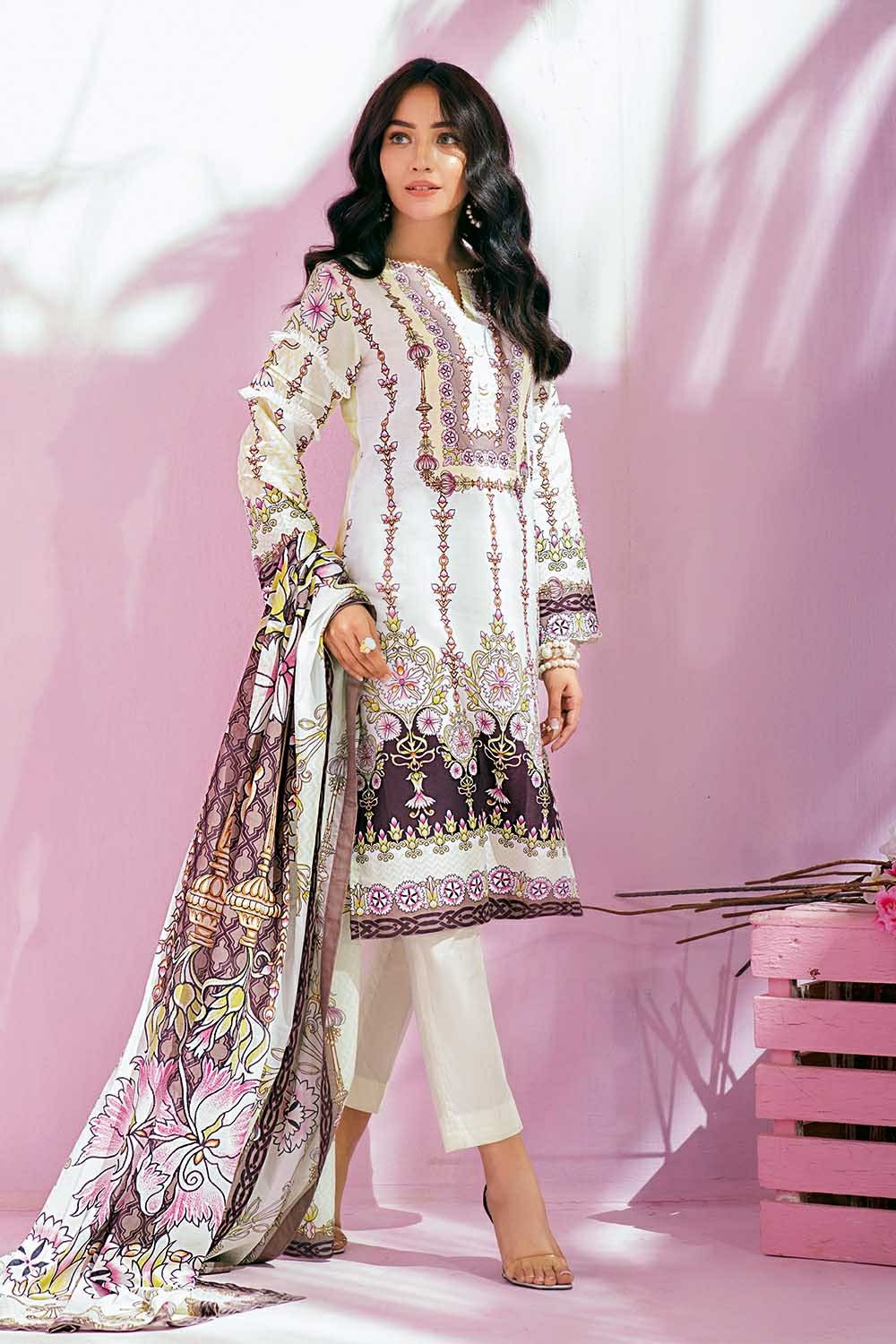 Picture of Gul Ahmed - 2 PC Digital Printed Lawn TL336B Summer Basic Collection - Available at Raja Sahib