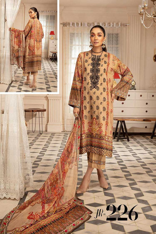 Picture of Johra - JR 226 Tulip Embroidered Banarsi Jacquard Viscose Collection - Available at Raja Sahib