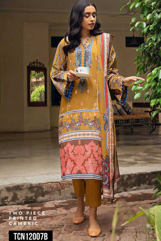 2 PC Printed Cambric Suit TCN12007B Cambric Pre Fall Collection