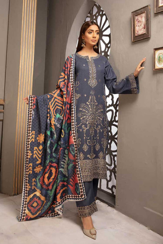 Picture of Johra - JH 511 Mushq Digital Embroidered Winter Collection - Available at Raja Sahib