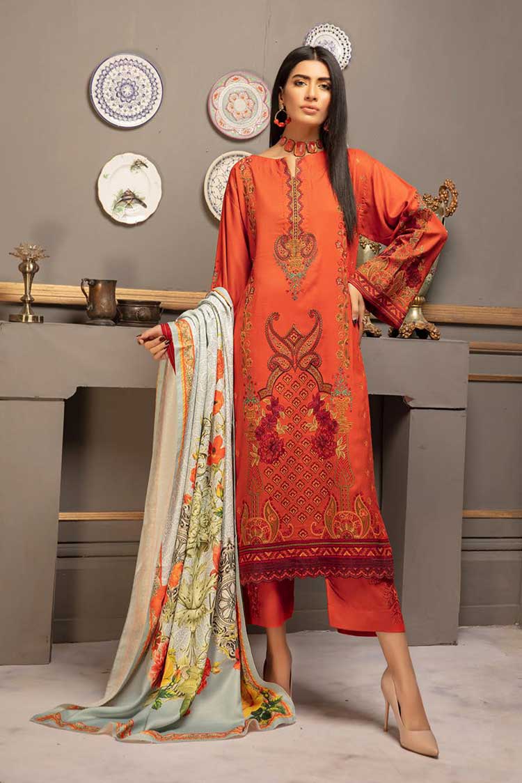 Picture of Johra - JH 519 Mushq Digital Embroidered Winter Collection - Available at Raja Sahib