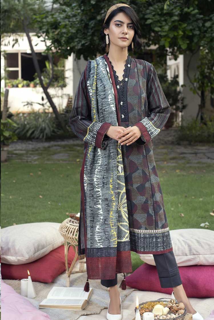 Picture of Lakhany - KPW 509 Komal Printed Winter Khaddar Collection - Available at Raja Sahib