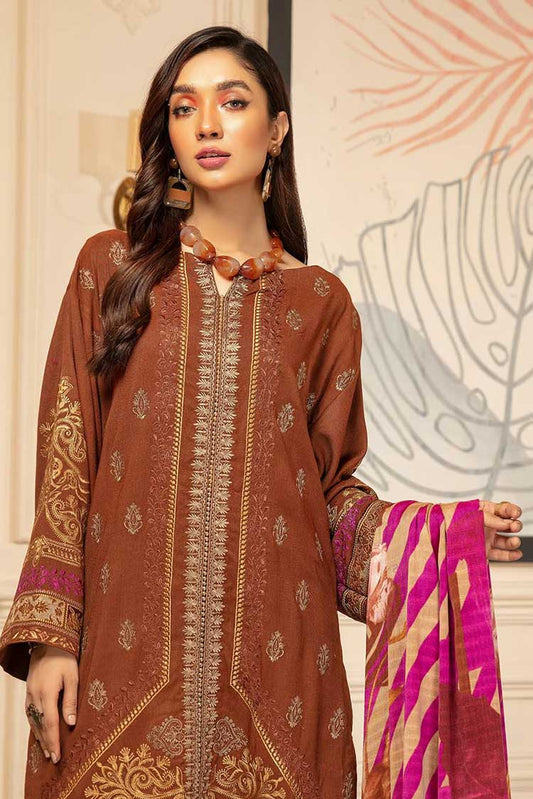 Picture of Johra - JR 206 Tarzz Embroidered Peach Leather Collection - Available at Raja Sahib