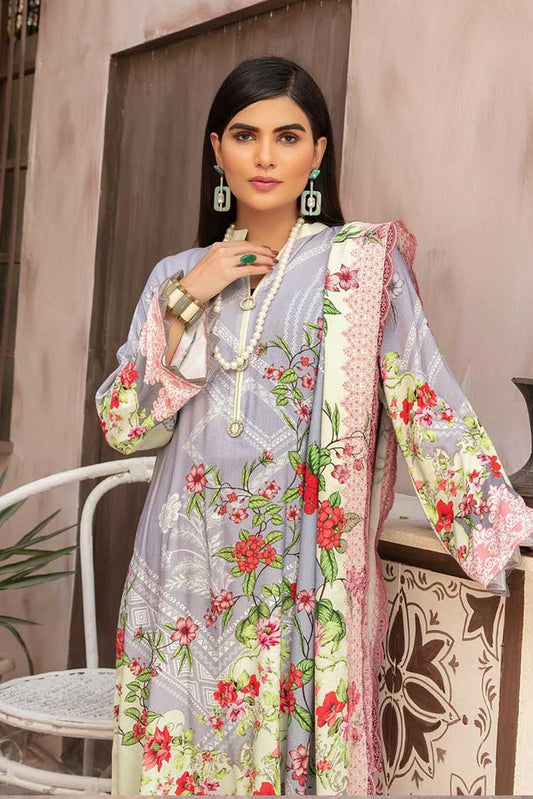 Picture of Shaista - Design 704 Peach Print Collection - Available at Raja Sahib