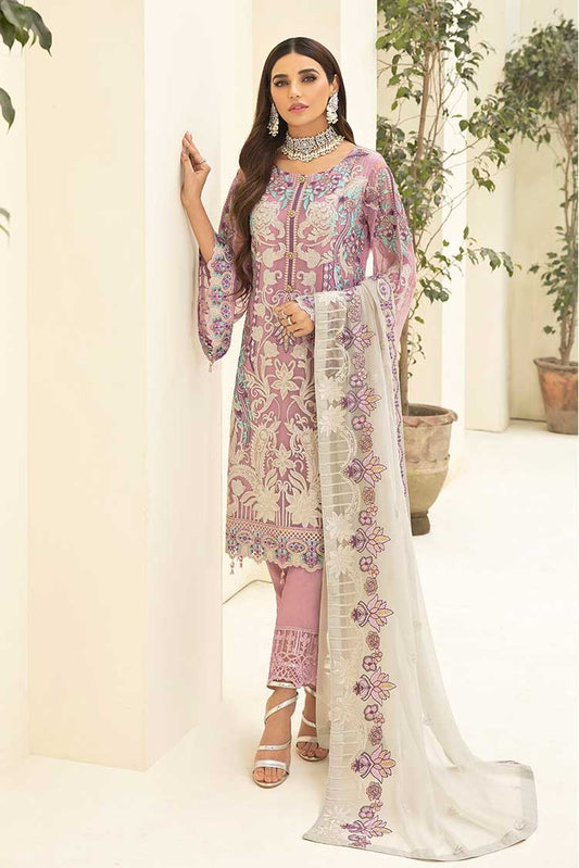 Picture of Ramsha - A301 Chevron Embroidered Chiffon Collection Vol 3 - Available at Raja Sahib