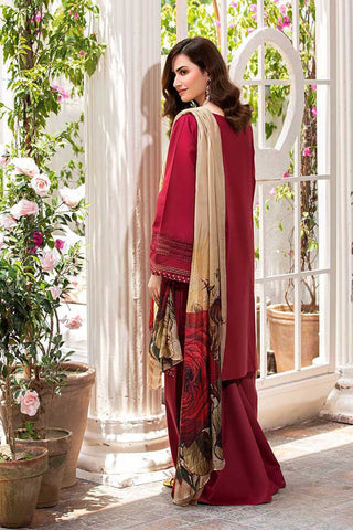 Manara D 07 Paint The Town Red Luxury Lawn Collection 2021 By Kahf